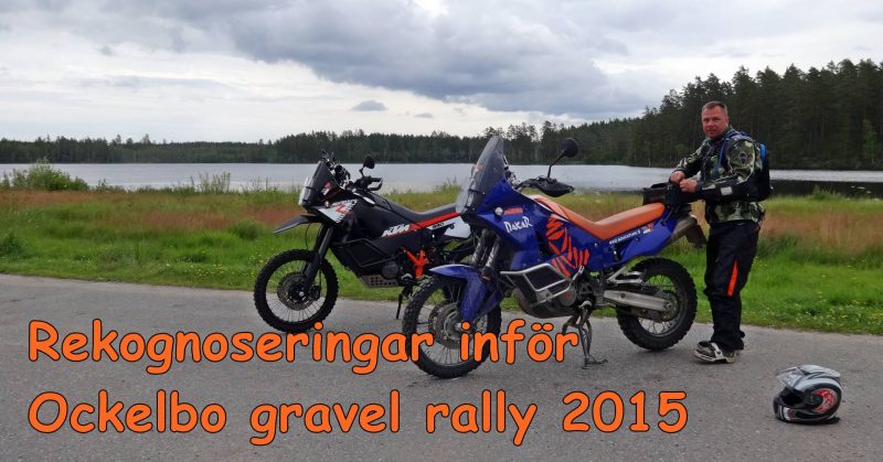 Rekognosering inför Ockelbo gravel rally 2015.